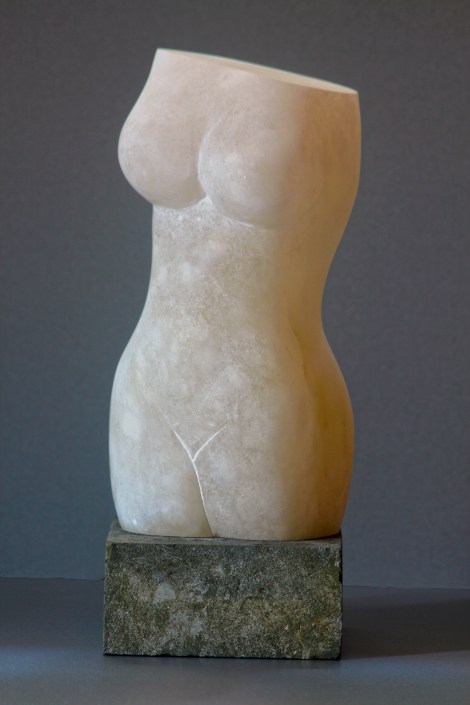 Sculpture of torso carved in Cloud alabaster 