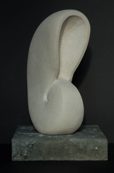 Nautilus shell sculpture: carved in Portland stone
