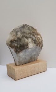 Italian alabaster on English green oak base